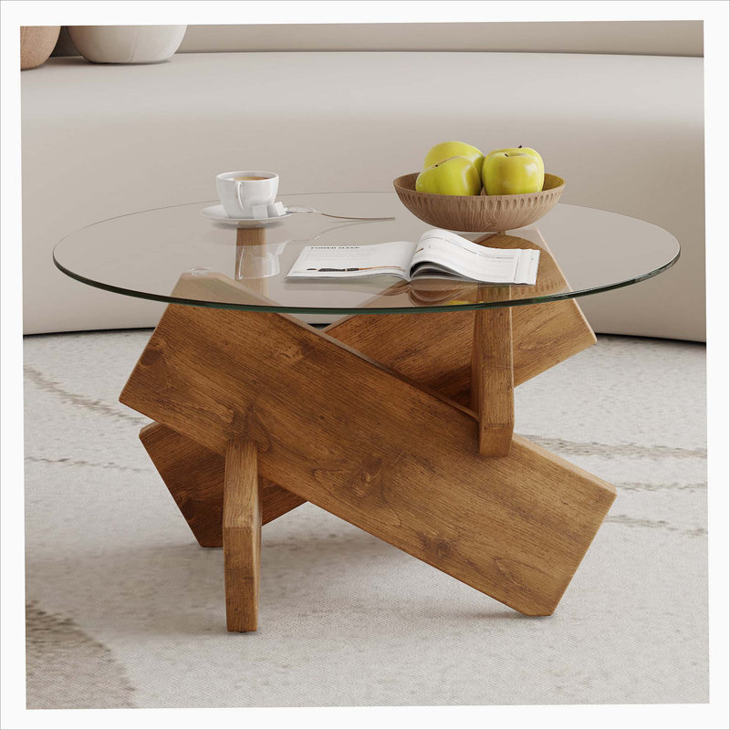 Glass top tea table discount